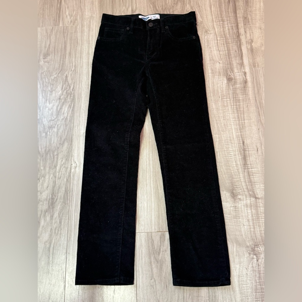 Old Navy Girls' Black Karate Slim Trousers, Size 10 Built In Flex Max